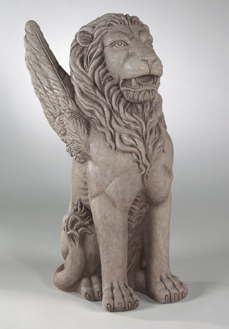 *DISCONTINUED* 4865 26" SITTING WINGED LION