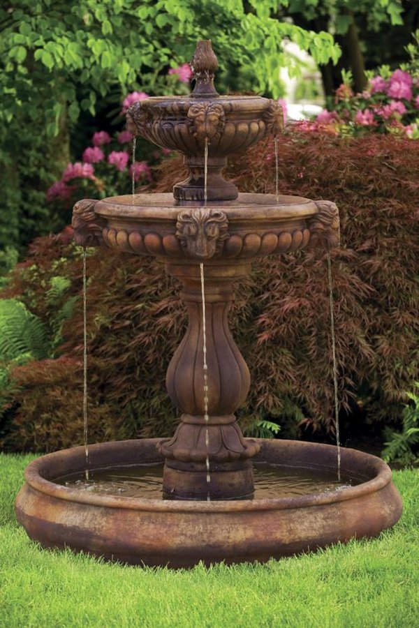 *DISCONTINUED* #3552 70" Classic Lion Head Fountain with Pool