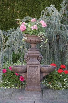 #3527 Double Bowl Fountain with Milano Urn
