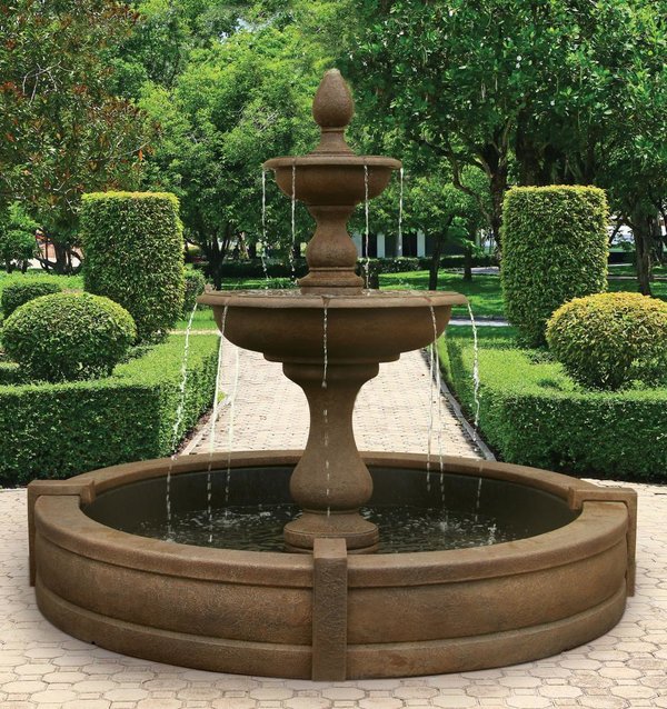 #3670 77" Vicenza Fountain with Surround and 6' Fiberglass Pool