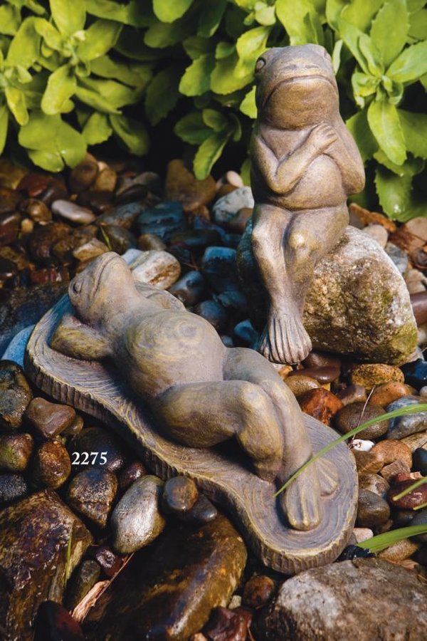 *DISCONTINUED* #2295 12" Sitting Frog, #2275 Reclining Frog