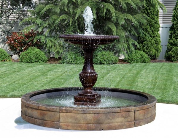 *DISCONTINUED* #3551 One Tier Savona Fountain with Surround and 8' Fiberglass Pool