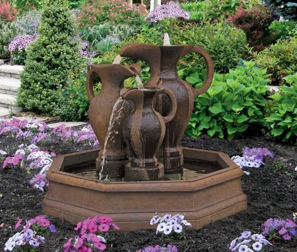 #3867 Roman Vases Octagonal Pool Fountain