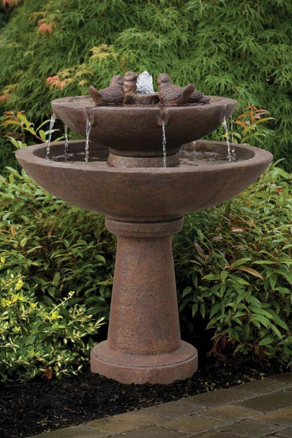#3702 39" Tranquility Spill Fountain With Birds
