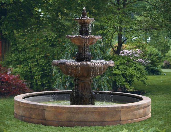 #3771 80" Calabria Fountain with Surround and 8' Fiberglass Pool