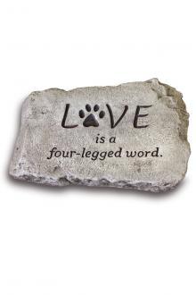 1845 Love is a four-legged word. - 10" Stone