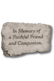 #1959 10" Stone - In Memory Of A Faithful Friend
