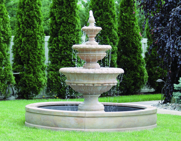 *DISCONTINUED* #3725 72" Chanticleer Fountain on 6' Pool