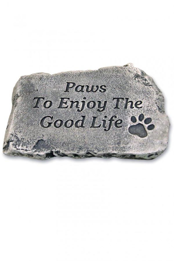 #1822 Paws to Enjoy the Good Life: 10" Garden Stone