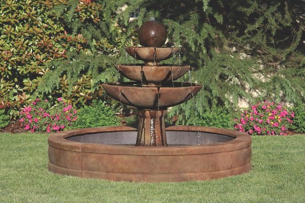 *DISCONTINUED* #3515 64" Tranquility Sphere Fountain on 6' Pool